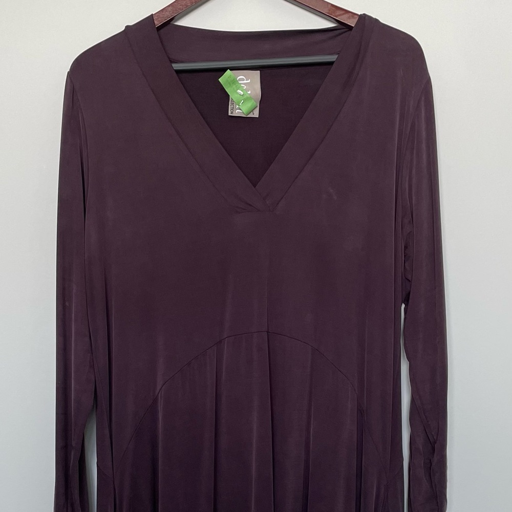Long Sleeve Deep Purple Anthropologie Soft Dress